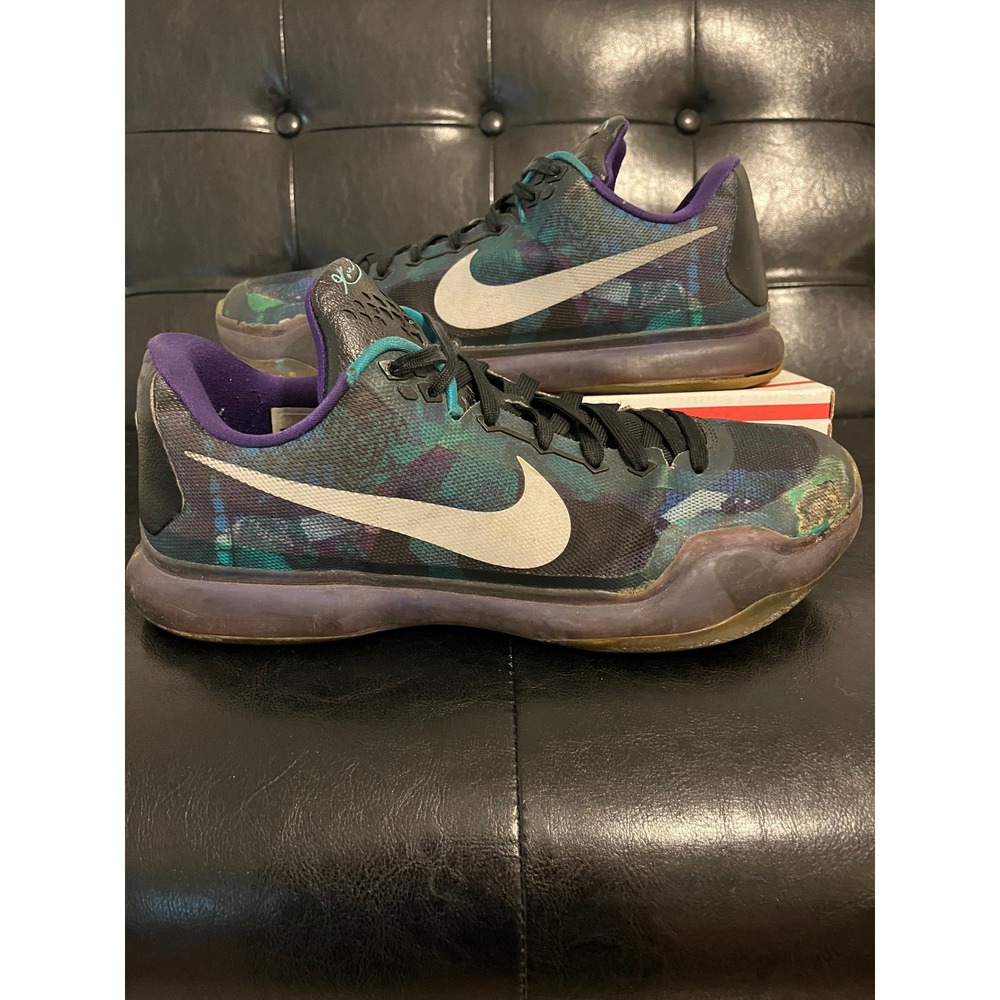 Nike Kobe 10 Overcome Emerald Glow Court Purple 705317-305 Mens 12
